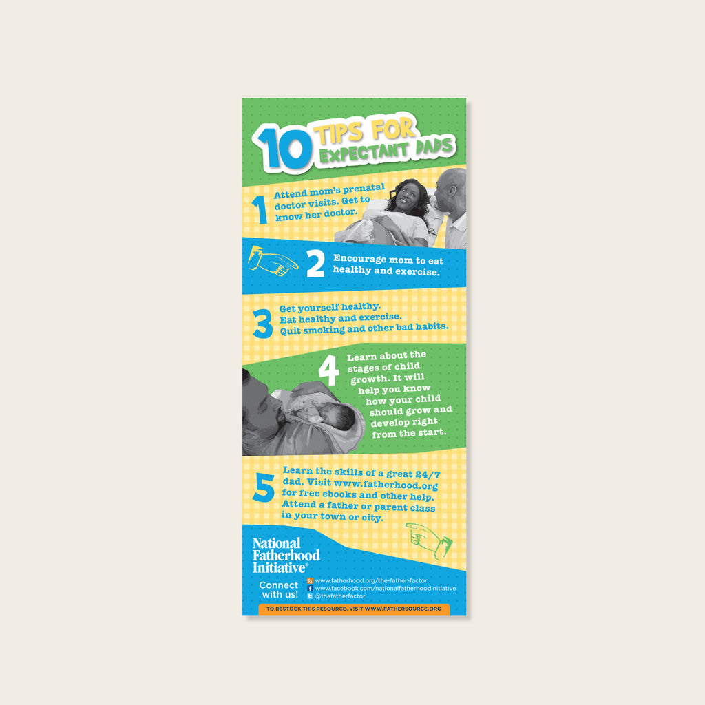 Tip Card: 10 Tips for Expectant Dads (Pack of 50)