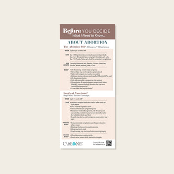 Before You Decide: Fetal Development Tip Card (Pack of 50) – Care Net ...