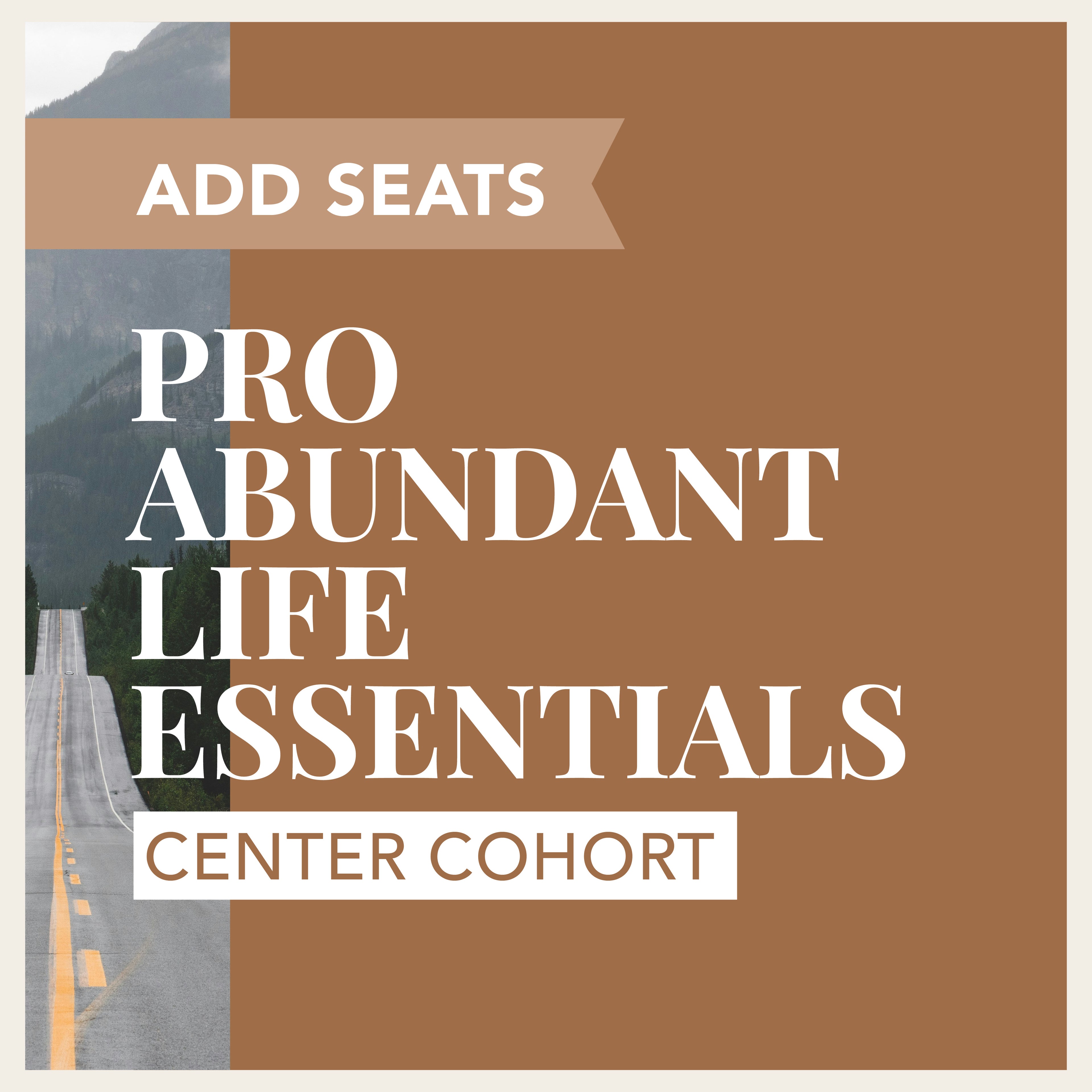 Pro Abundant Life Essentials – Add Seats to Center Cohort