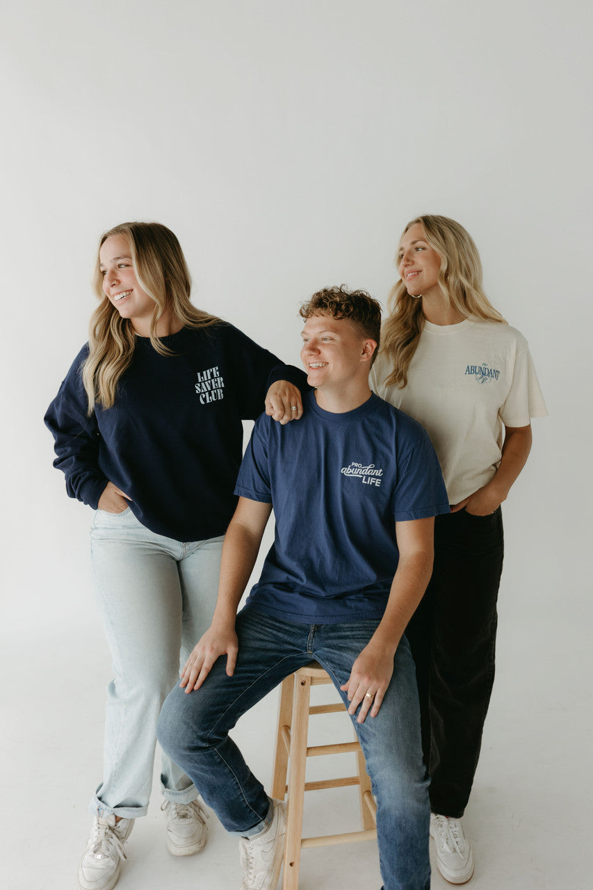 Navy Pro Abundant Life T-Shirt